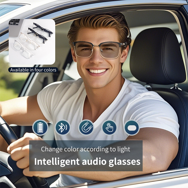 Audio Music Light - Outdoor interchangeable lens Bluetooth audio glasses,