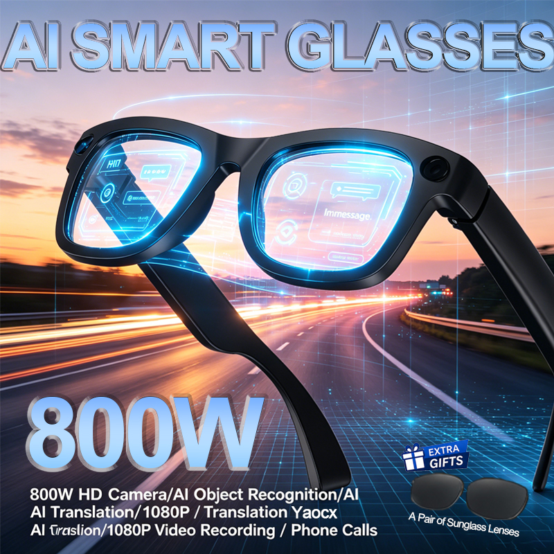 Audio Music Ai - AI Smart Glasses 800W Camera Anti-shake