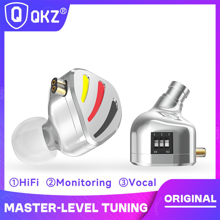 Audio Music To Video - QKZ Earphones HIFI Monitoring Vocal 3-Level