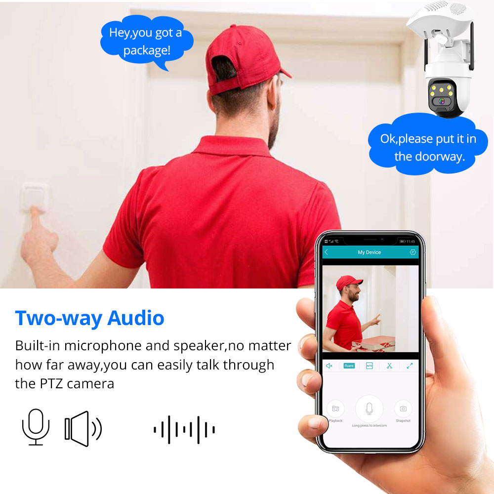 5MP 2K Wireless Wifi CCTV PTZ  - Audiovision Music Player 리뷰 및 가격