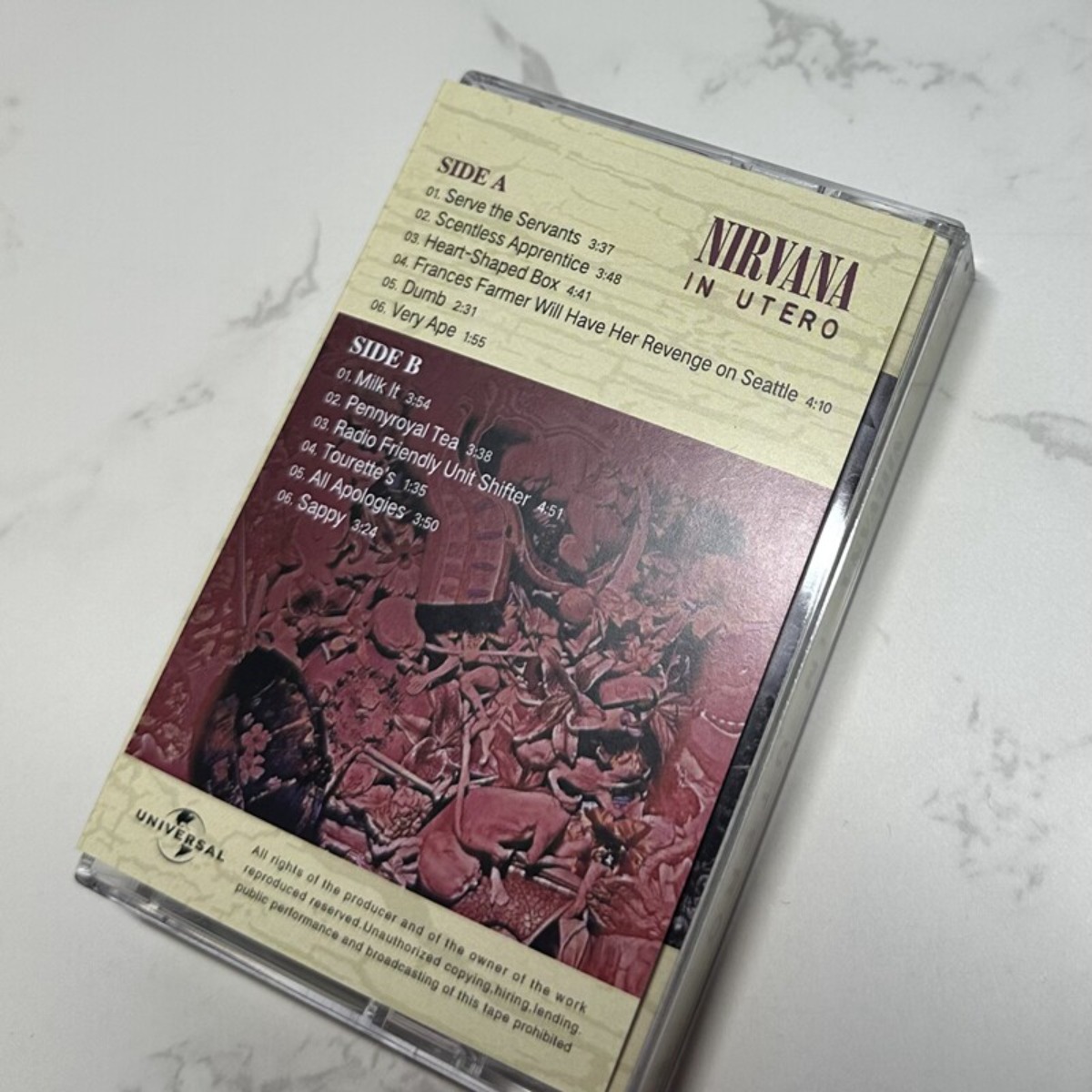 Nirvana in Utero Cassette Tape - Audio Music For 리뷰 및 가격