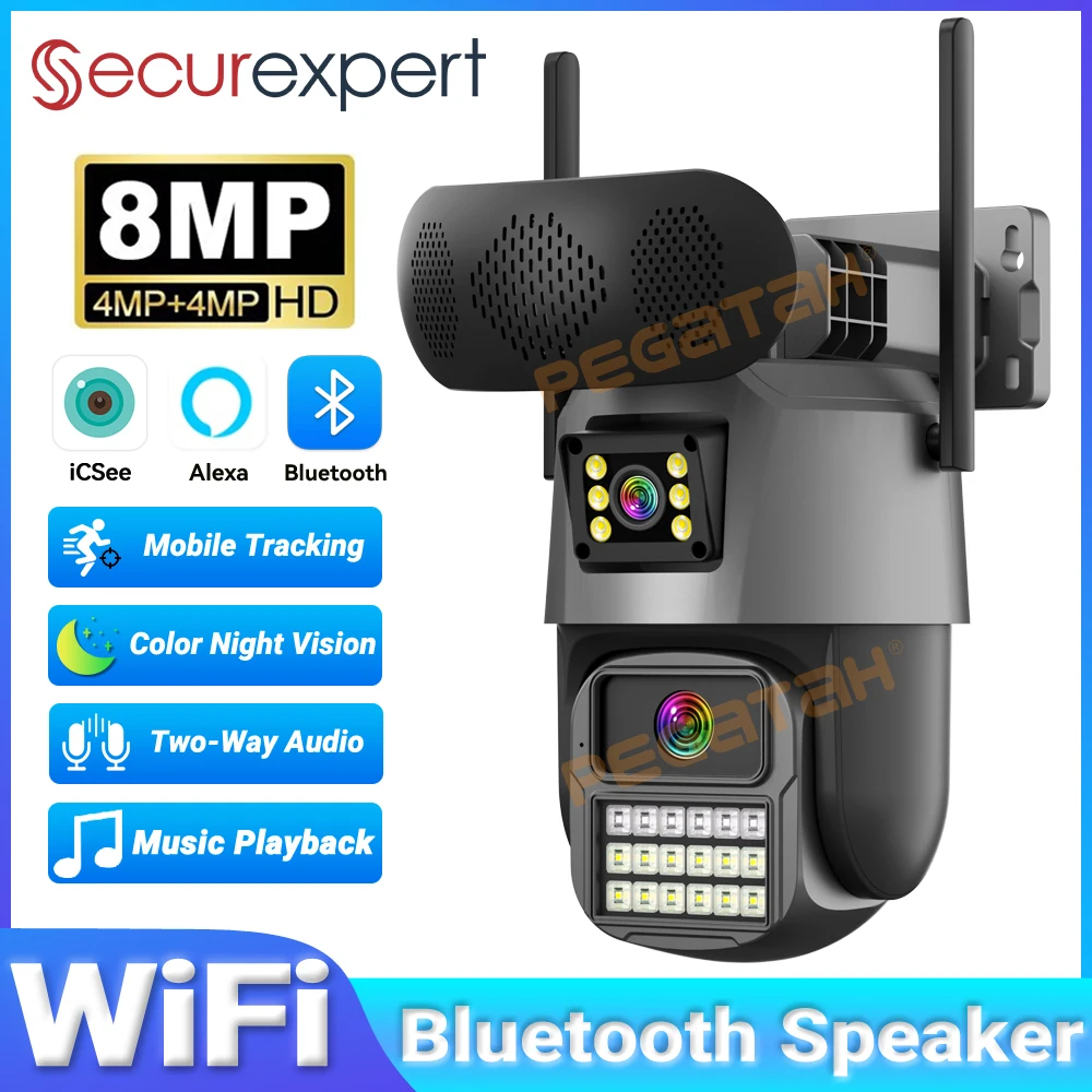8MP Outdoor Security Camera wi - Audiovision Music Player 리뷰 및 가격