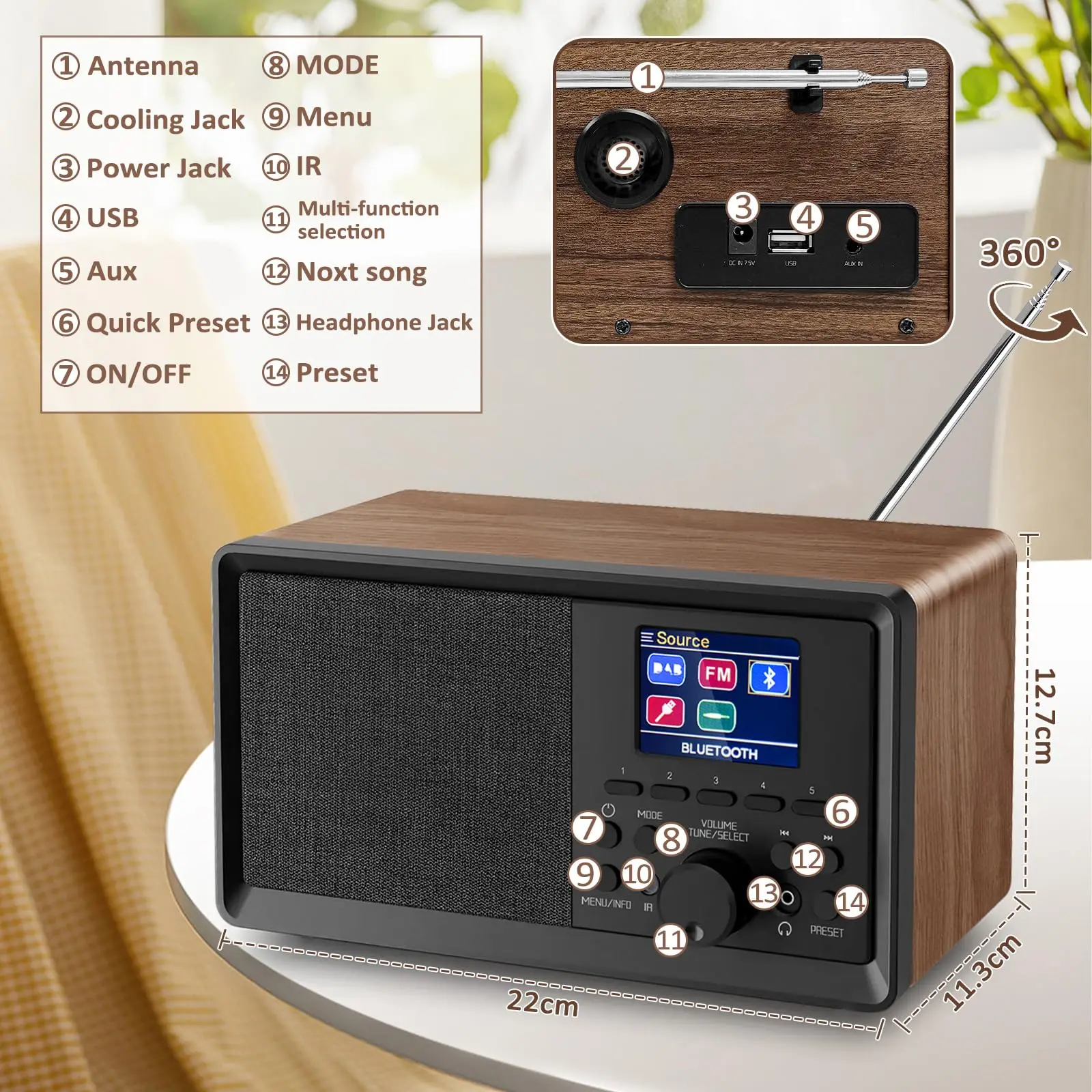 Retro Style DAB/DAB+/FM Digita - Audio Music Apple 리뷰 및 가격