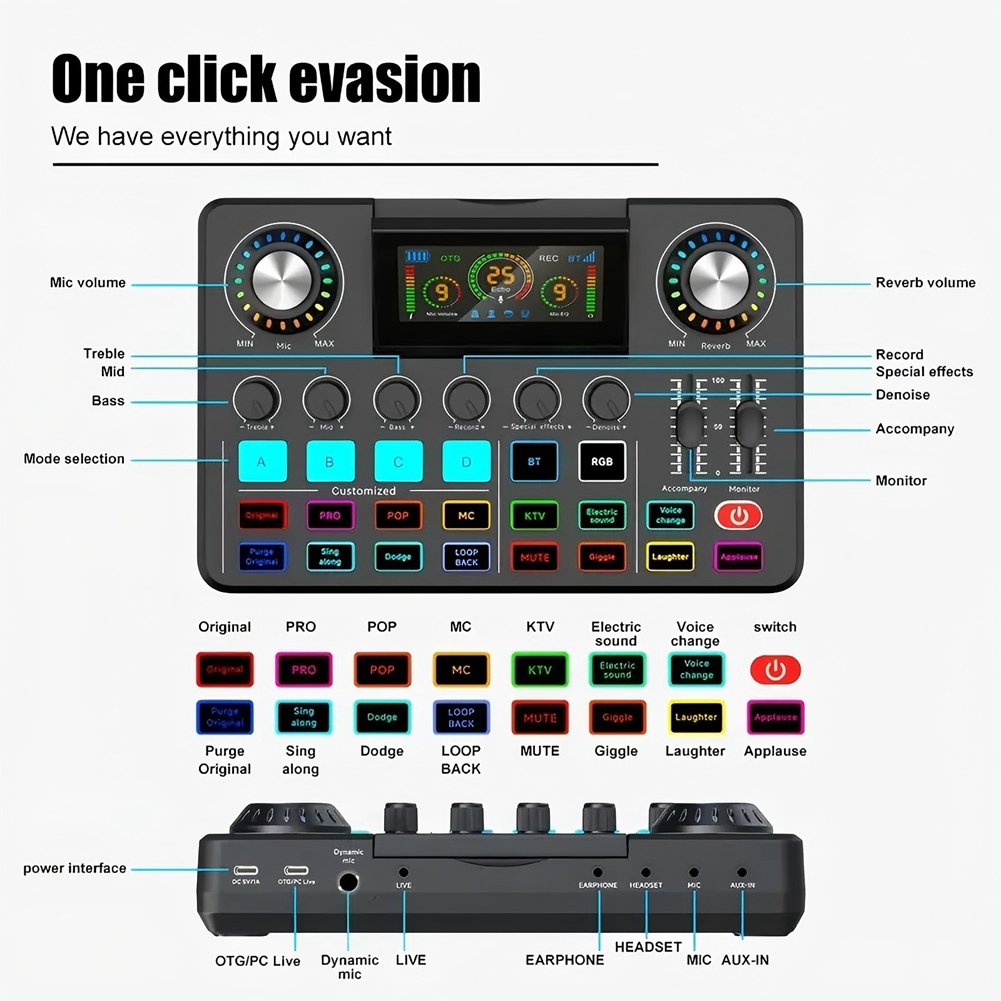 A20I Audio Mixer, Live Sound C - Audio Music Changer 리뷰 및 가격