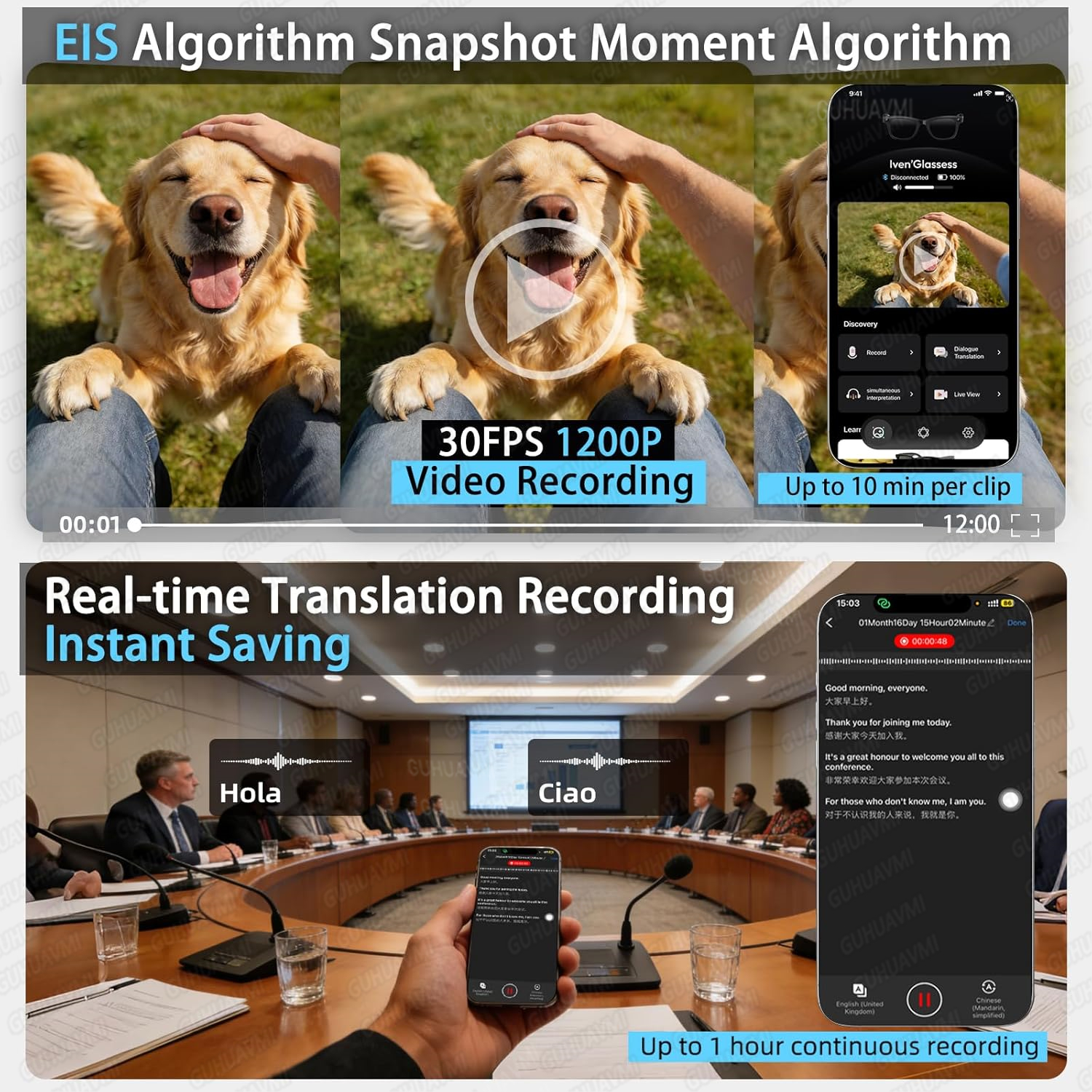 New Smart AI Glasses with 800W - Audio Music To Video 리뷰 및 가격