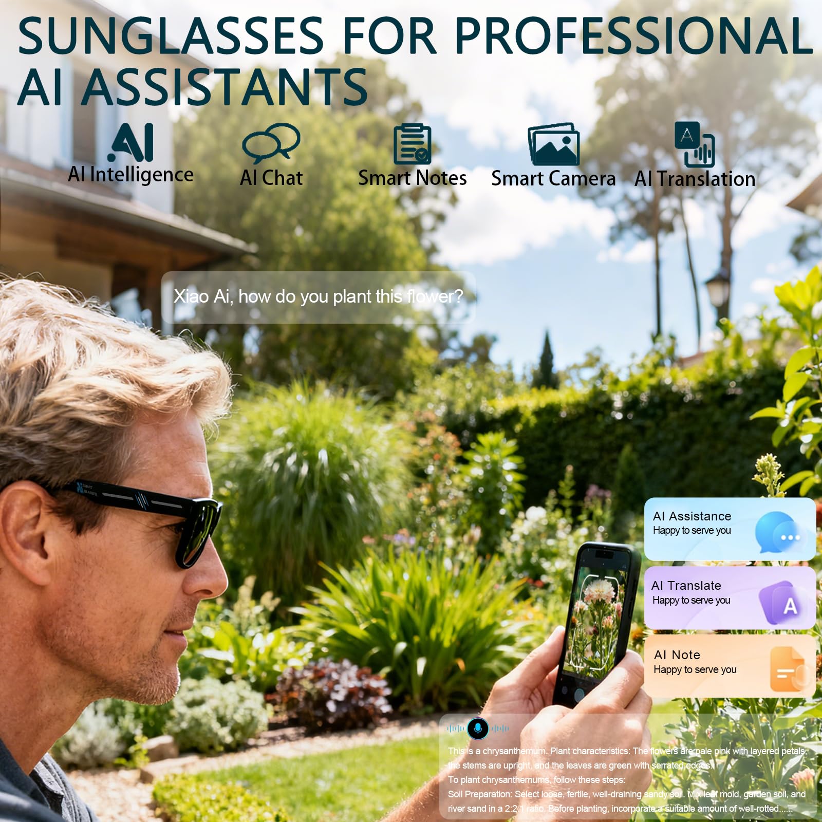 Black Smart Ai Glasses for Men - Audio Music To Video 리뷰 및 가격