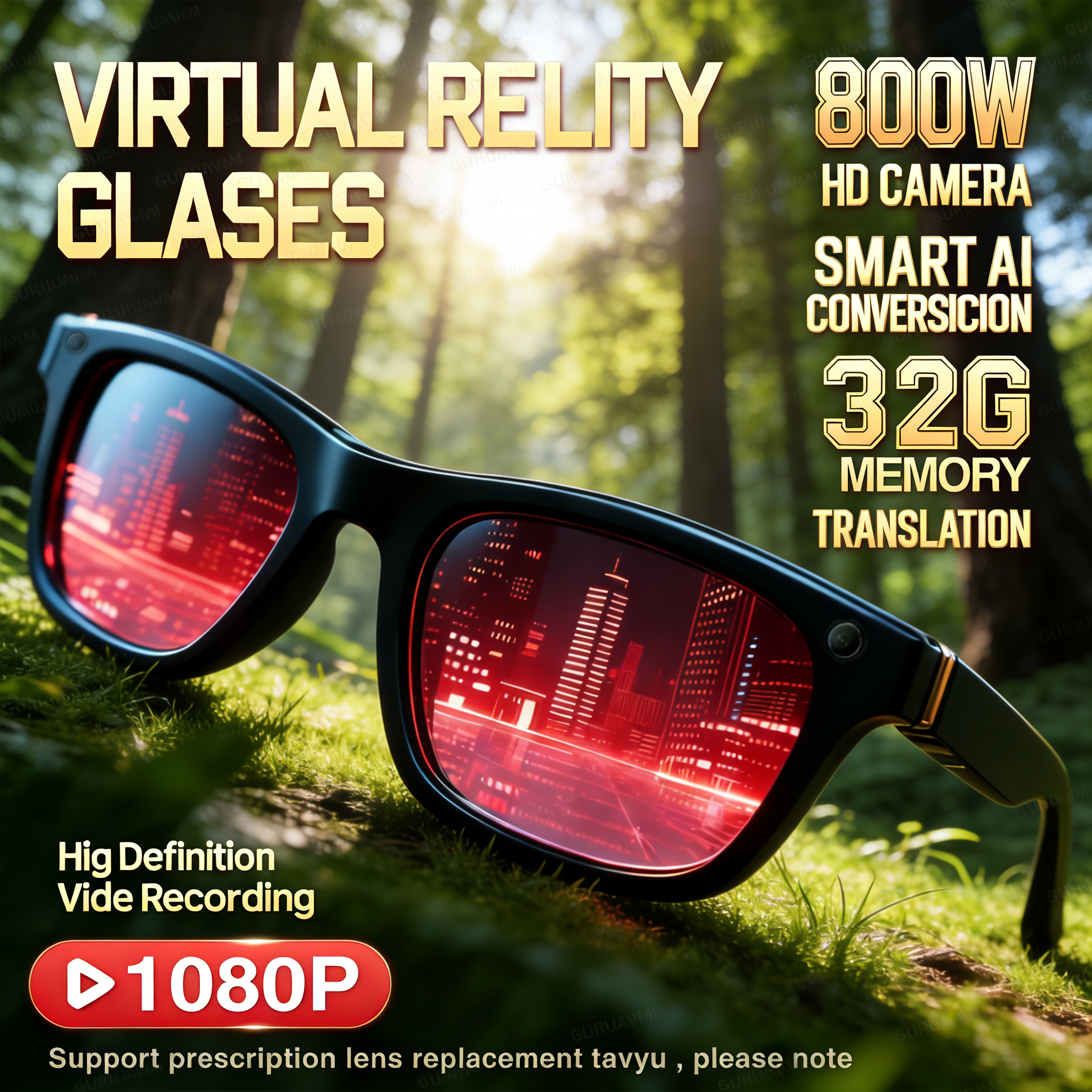 2026 New AI Smart Glasses with - Audio Music To Video 리뷰 및 가격