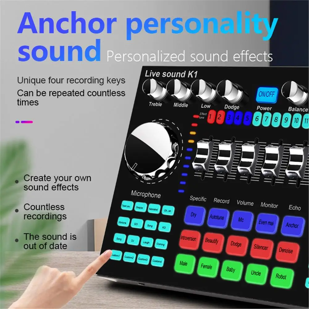 K1 Live Sound Card Voice Chang - Audio Music Changer 리뷰 및 가격