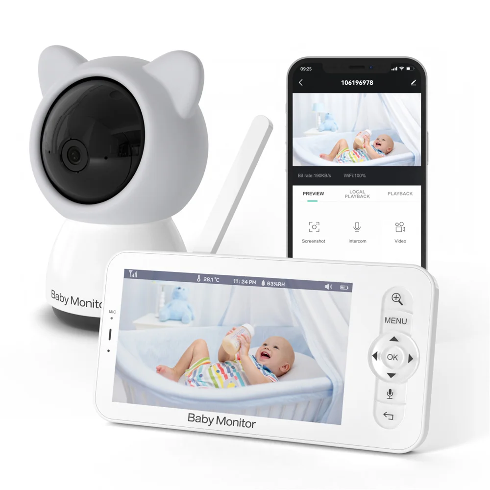 Babystar 5 Inch Wifi Baby Moni - Audio Music To Video 리뷰 및 가격