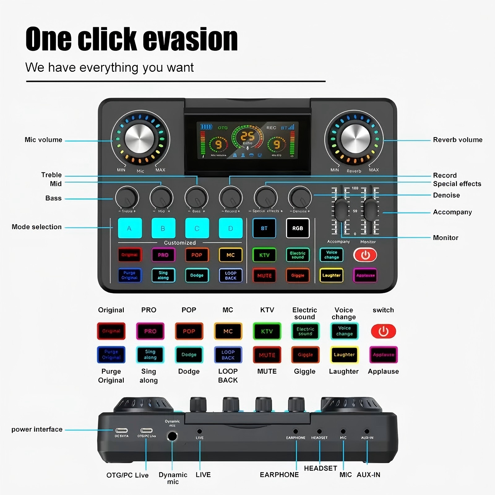 Audio Mixer, Live Sound Card W - Audio Music Changer 리뷰 및 가격