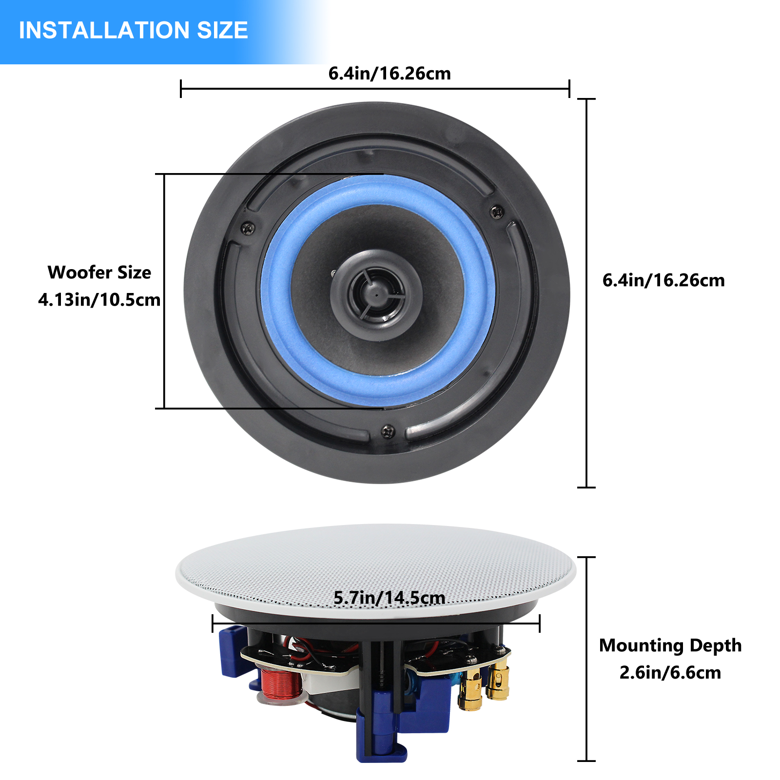 Herdio 4 Inch Ceiling Speaker  - Audio Music Apple 리뷰 및 가격